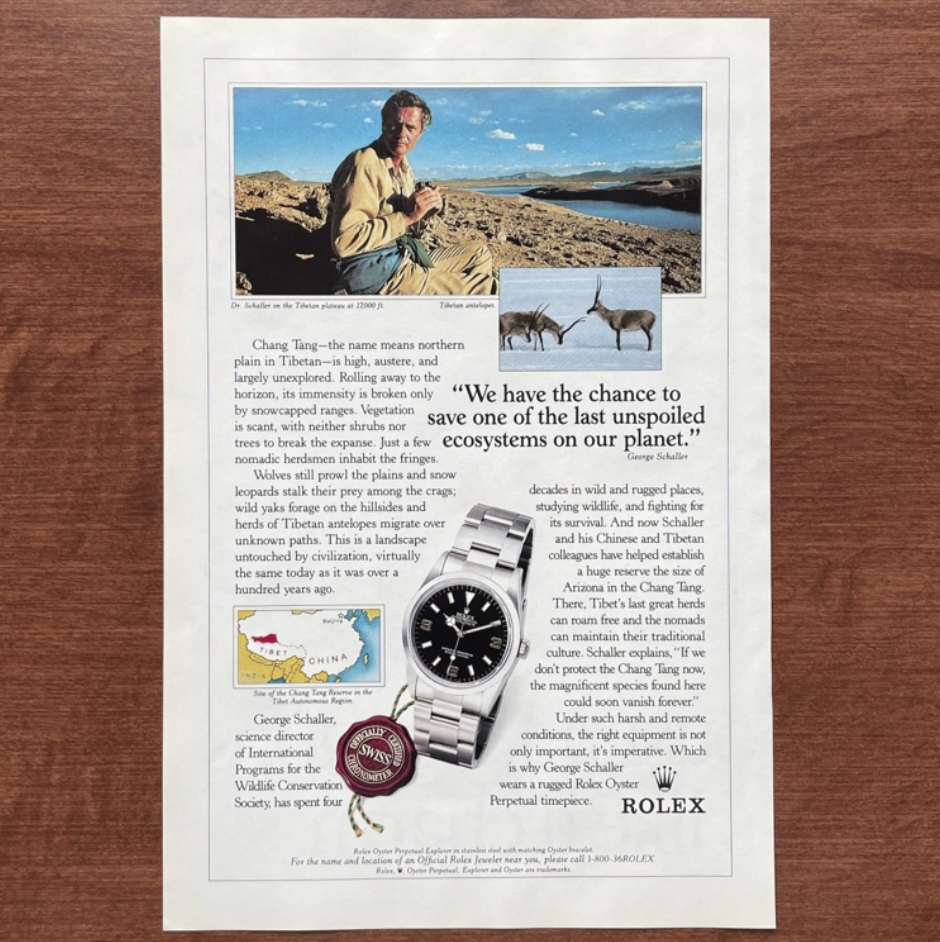 Publicité Rolex Explorer I de 1990