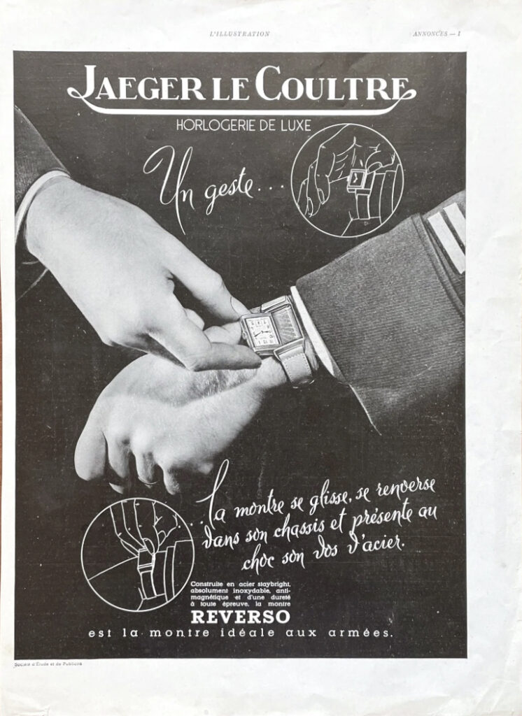 Vintage Jaeger-LeCoultre Reverso advertisement
