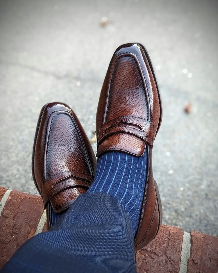 BLKBRD Aurus Penny Loafer en Shell Cordovan