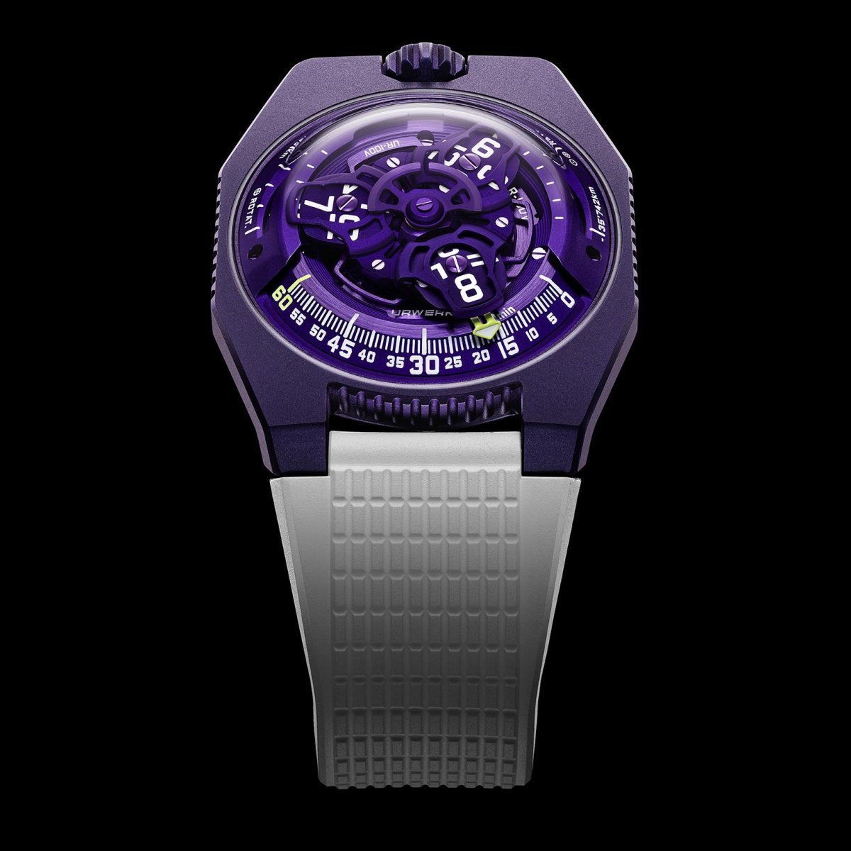 Urwerk UR-100V Ultraviolet – satellite display & astronomical data